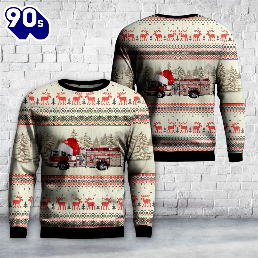 Gallatin, Tennessee, Gallatin Fire Department Christmas Sweater Gallatin, Tennessee, Gallatin Fire Department Christmas Sweater