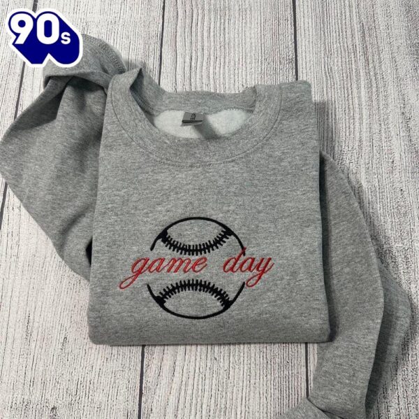 Game Day Embroidered Sweatshirt Gift Christmas