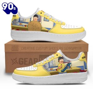 Gene Belcher Bob's Burger Custom Air Sneakers 3 Gene Belcher Bob's Burger Custom Air Sneakers