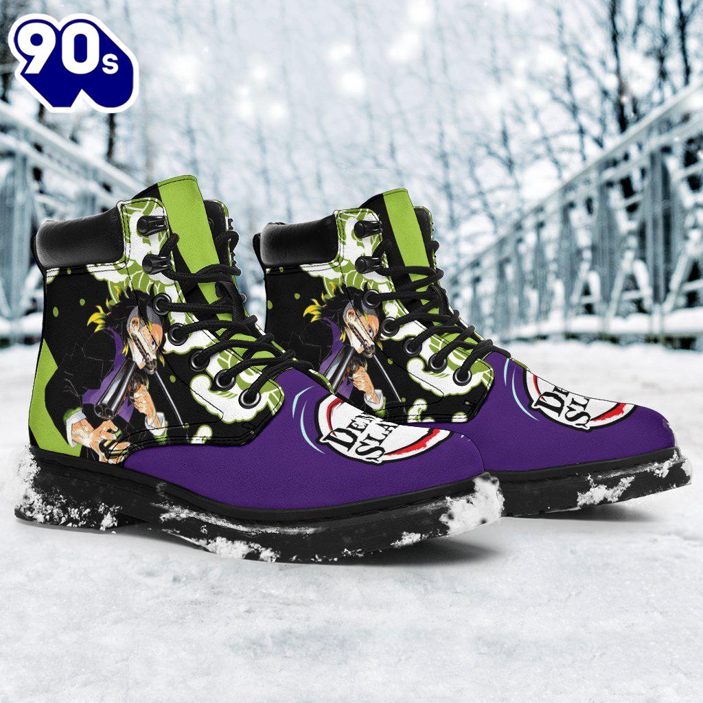 Genya Leather Boots Shoes Demon Slayer Anime Custom Genya Leather Boots Shoes Demon Slayer Anime Custom