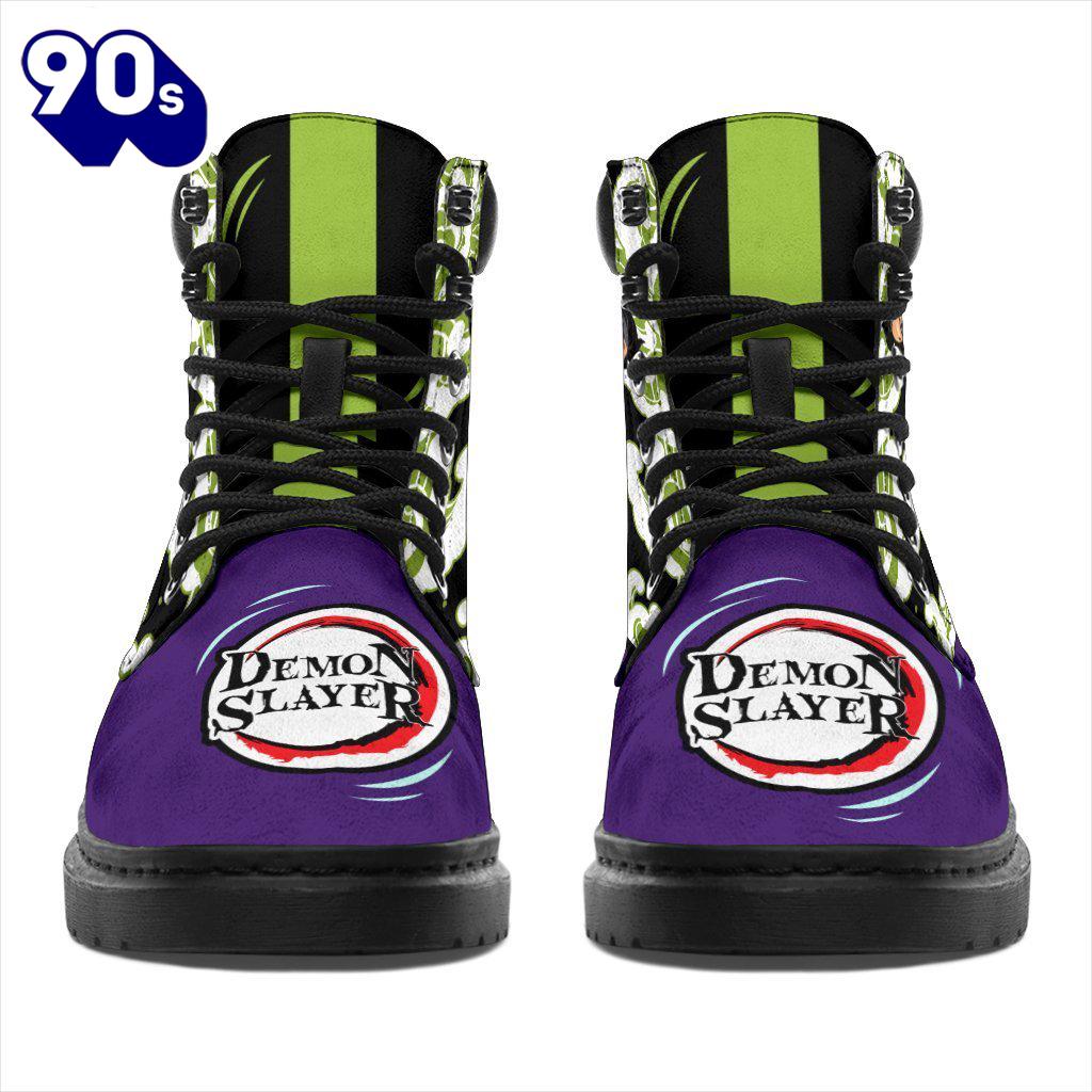 Genya Leather Boots Shoes Demon Slayer Anime Custom Genya Leather Boots Shoes Demon Slayer Anime Custom