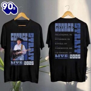 George Strait Live In Concert 2025 Photo Tour Dates Merchandise T-Shirt For Fans