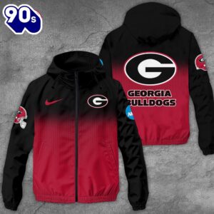 Georgia Bulldogs Football 3D Windbreaker…
