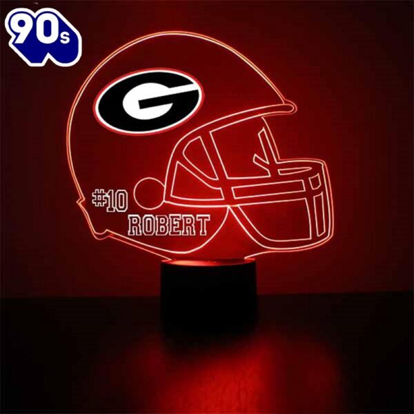 Georgia Bulldogs Football Helmet Led Sports Fan Lamp Custom Light Gift Christmas