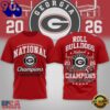 Georgia Bulldogs NCAA Road to Glory 2026 Football Champions 3D Shirt , Trending NCAA 3D Tee