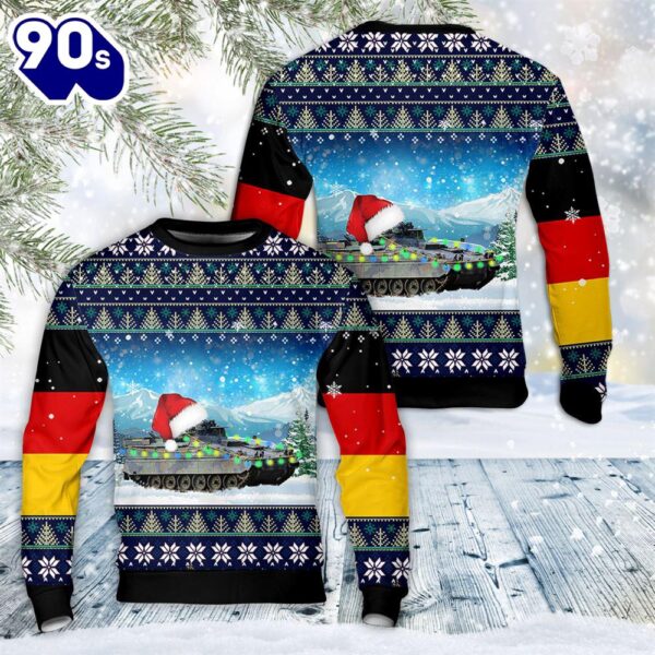 German Armed Forces Ifv Marder A5 Christmas Aop Sweater