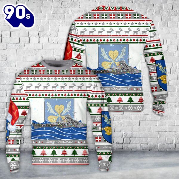 German Battleship Bismarck Christmas Aop Sweater