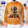German Shepherd Dog In Spooky Autumn Halloween 3D Shirt  For Man And Women
