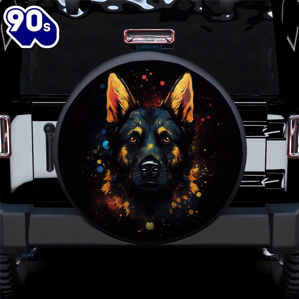 German Shepherd Dog Panting Car Spare Tire Covers Gift For Campers German Shepherd Dog Panting Car Spare Tire Covers Gift For Campers