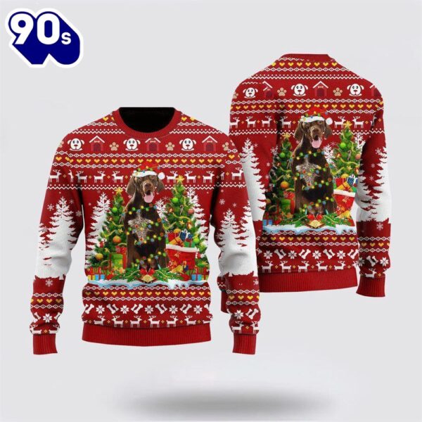 Merry Christmas  German Shorthaired Dog Ugly Christmas Sweater For Men And Women