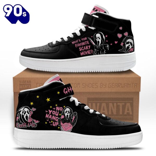 Ghostface High Top Air Force Shoes Custom Scream Horror Movie