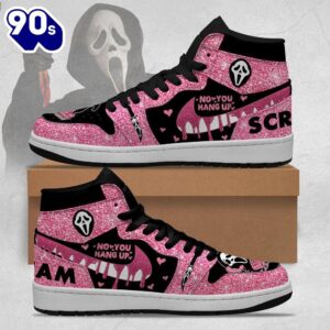 Ghostface No You Hang Up Scream Air Jordan 1 Sneakers – Gift  For Halloween