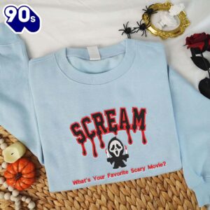 Ghostface Scream Movies Embroidered Sweatshirt Fashion Style 1 For Man And Women