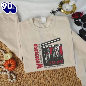 Ghostface Scream Movies Halloween Embroidered Sweatshirt Fashion Style For Man And Women