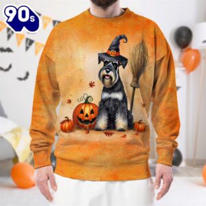 Giant Schnauzer Dog In Spooky…