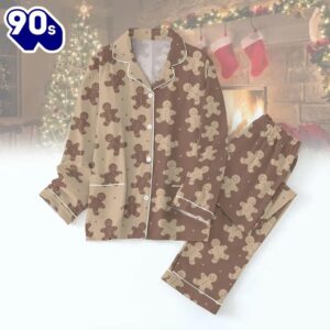 Gingerbread Christmas Pajamas Set, Cookie…
