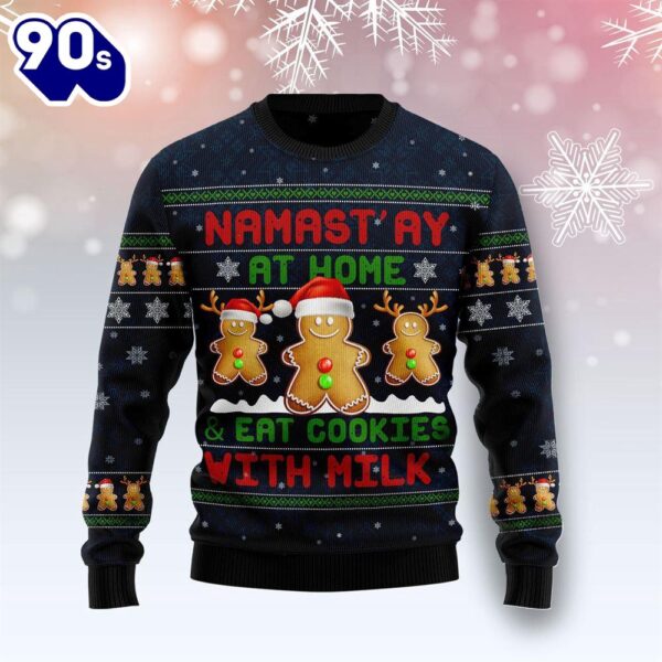 Christmas 2024  Gingerbread Namast‘Ay Ugly Christmas Sweater