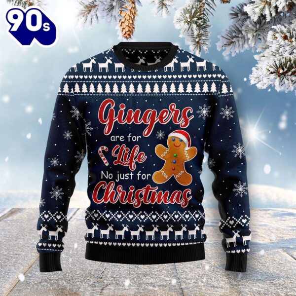 Christmas 2024  Gingers Are For Life Not Just For Christmas Ugly Christmas Sweater