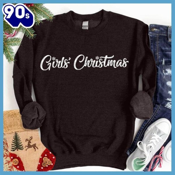 Girls’ Christmas Sweatshirt , Happy HalloThanksMas Shirt
