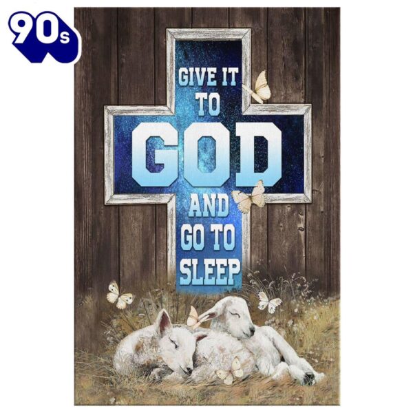 Give It To God And Go To Sleep Christian Canvas Wall Art Prints   Poster Gift Christmas