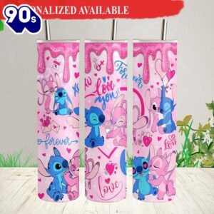 Glitter Dripping Valentine Tumbler Stitch…