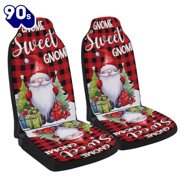 Gnome Sweet Gnome Christmas Seat Cover Cars Gift Xmas