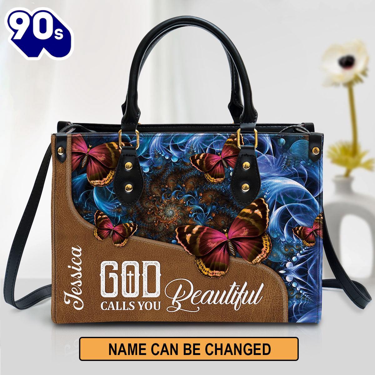 God Calls You Beautiful Leather Bag , Christian Bags Gift For Women Christmas God Calls You Beautiful Leather Bag , Christian Bags Gift For Women Christmas