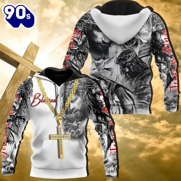 God With Necklace Jesus Is The King God 3D Hoodie