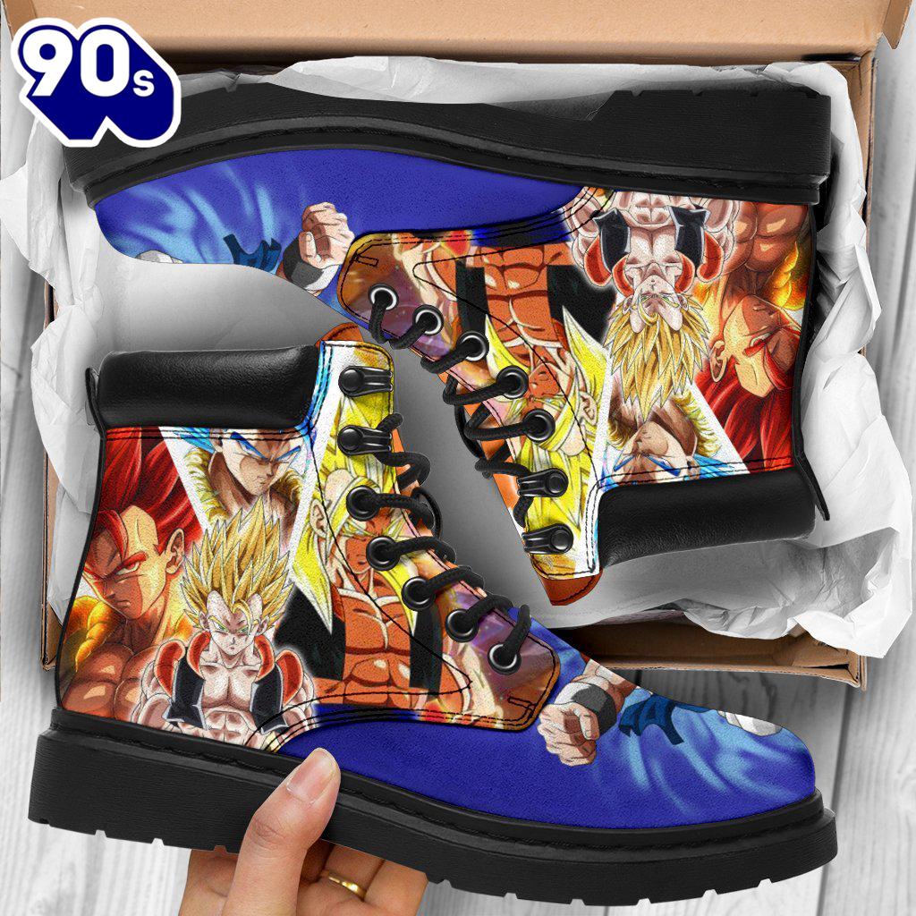 Gogeta Dragon Ball Leather Boots Shoes Anime Custom Idea Gogeta Dragon Ball Leather Boots Shoes Anime Custom Idea
