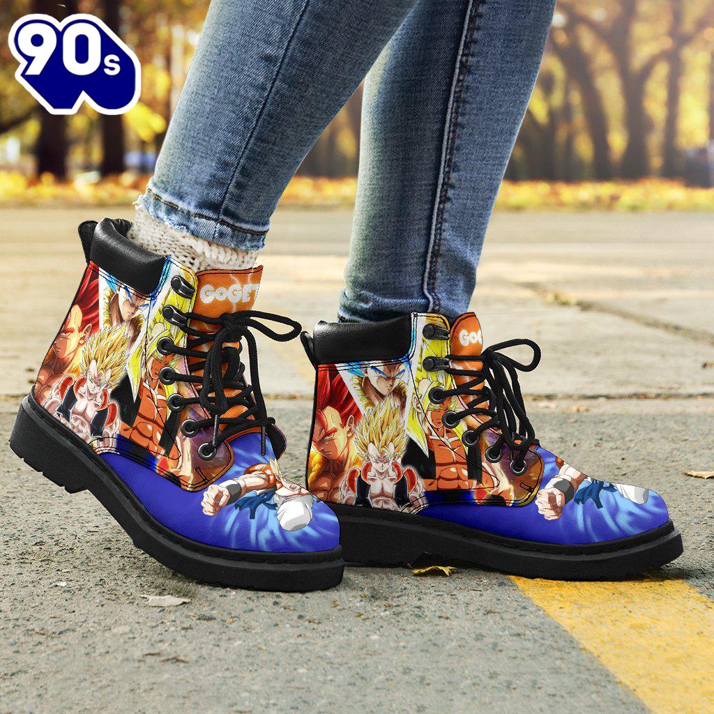 Gogeta Dragon Ball Leather Boots Shoes Anime Custom Idea Gogeta Dragon Ball Leather Boots Shoes Anime Custom Idea
