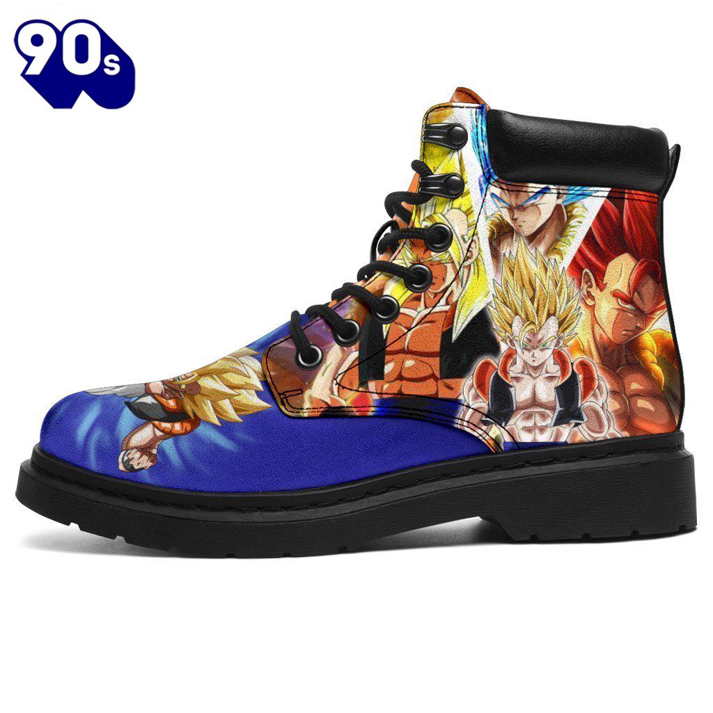 Gogeta Dragon Ball Leather Boots Shoes Anime Custom Idea Gogeta Dragon Ball Leather Boots Shoes Anime Custom Idea