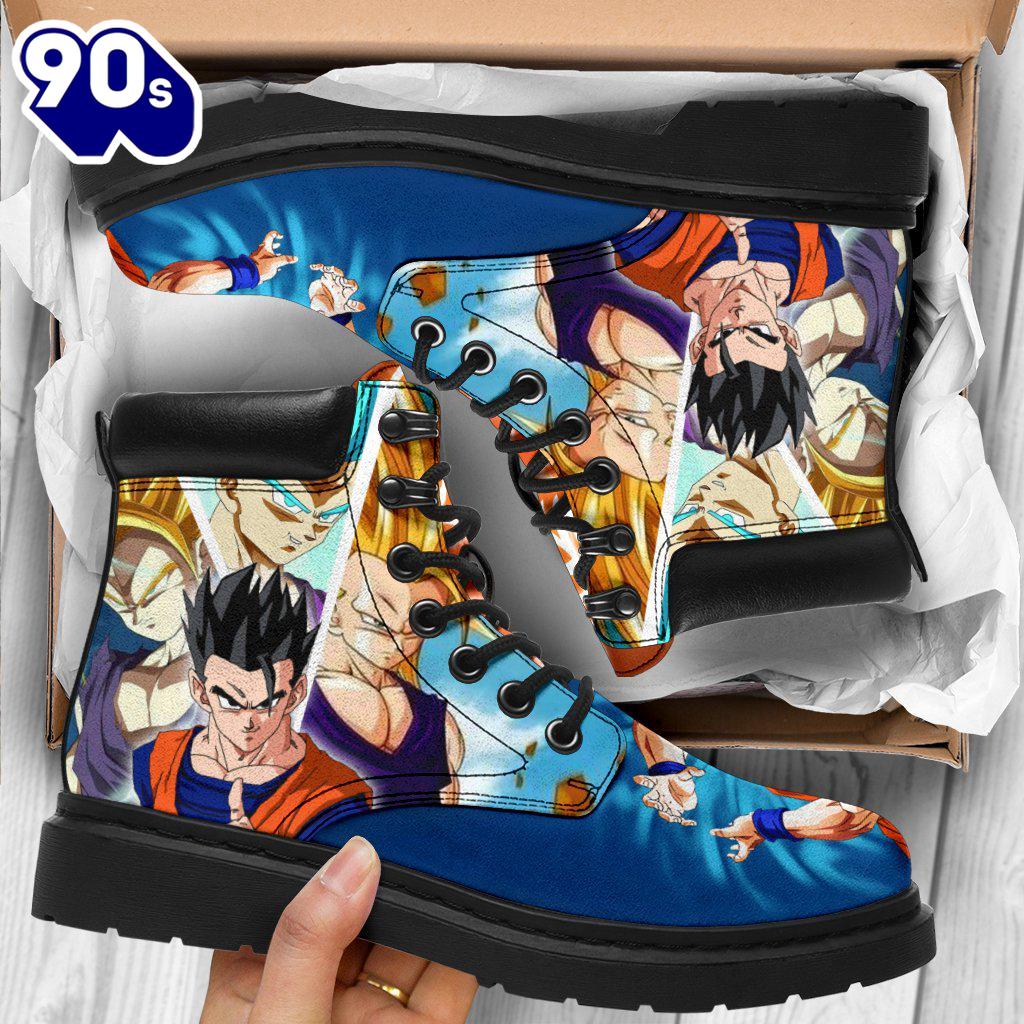 Gohan Dragon Ball Leather Boots Timbs Anime Shoes Custom Fan Gift Idea Gohan Dragon Ball Leather Boots Timbs Anime Shoes Custom Fan Gift Idea