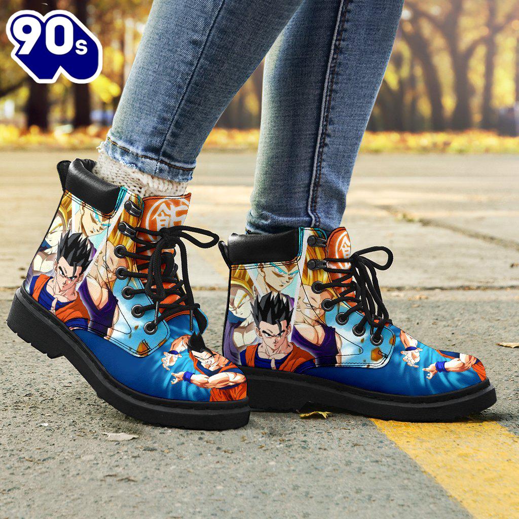 Gohan Dragon Ball Leather Boots Timbs Anime Shoes Custom Fan Gift Idea Gohan Dragon Ball Leather Boots Timbs Anime Shoes Custom Fan Gift Idea