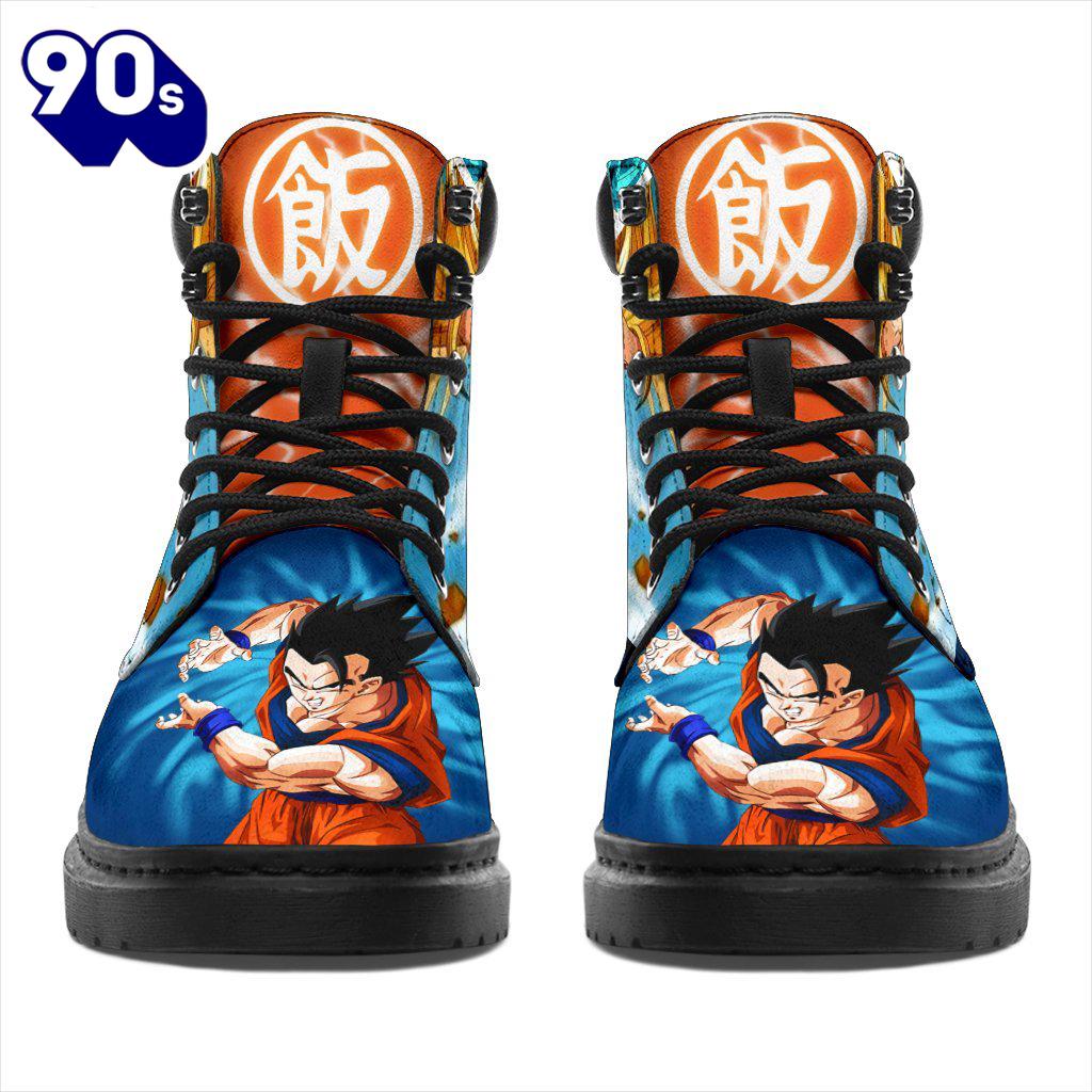 Gohan Dragon Ball Leather Boots Timbs Anime Shoes Custom Fan Gift Idea Gohan Dragon Ball Leather Boots Timbs Anime Shoes Custom Fan Gift Idea