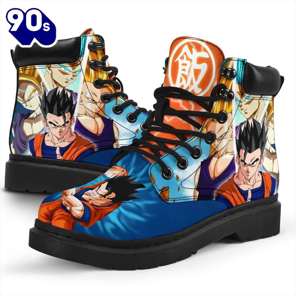 Gohan Dragon Ball Leather Boots Timbs Anime Shoes Custom Fan Gift Idea Gohan Dragon Ball Leather Boots Timbs Anime Shoes Custom Fan Gift Idea