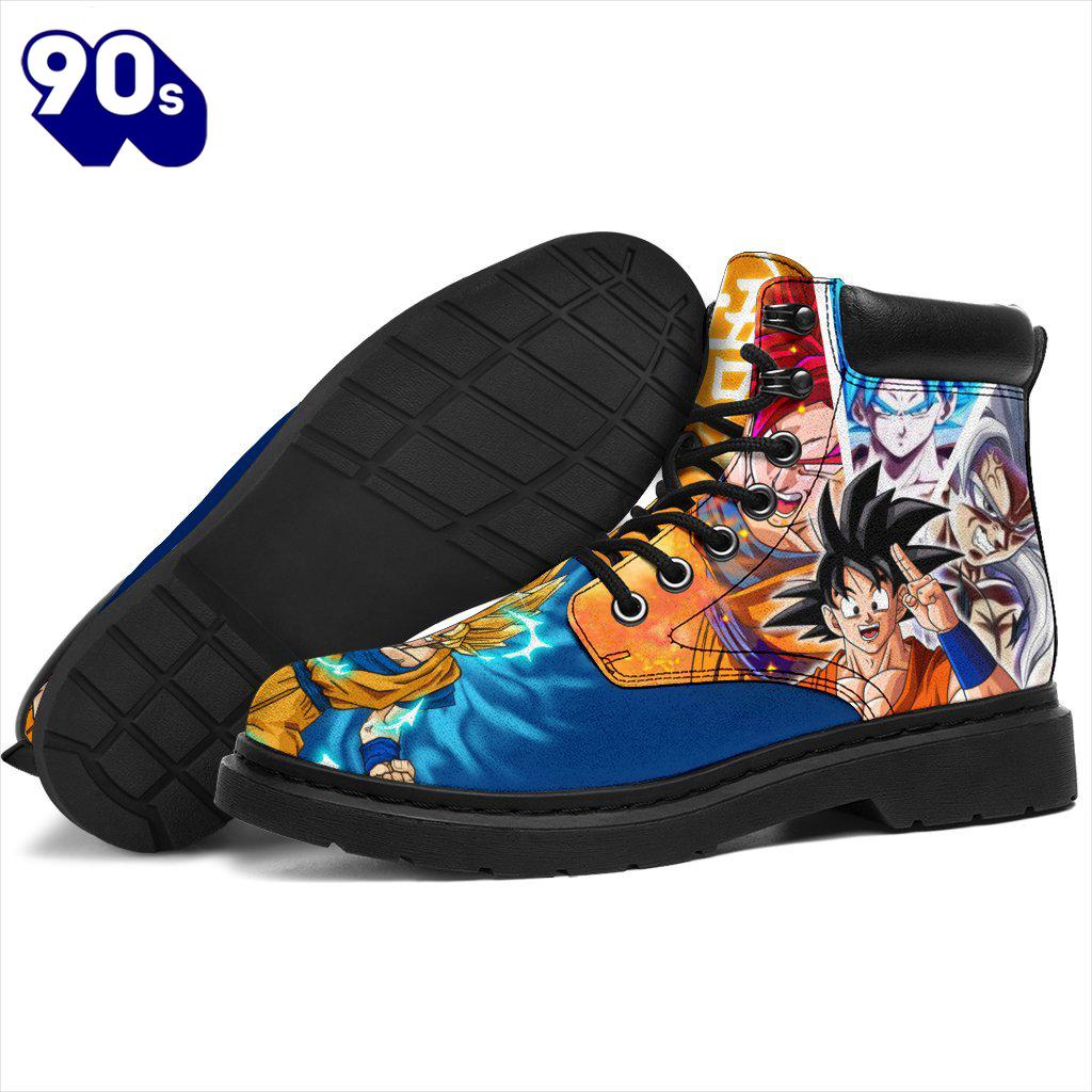 Goku Leather Boots Timbs Dragon Ball Custom Shoes Anime Fan Gift Goku Leather Boots Timbs Dragon Ball Custom Shoes Anime Fan Gift