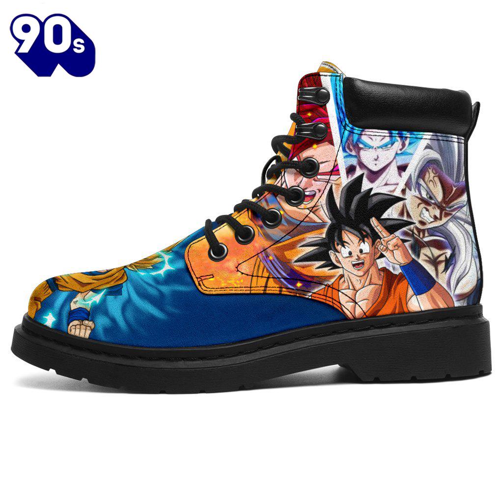 Goku Leather Boots Timbs Dragon Ball Custom Shoes Anime Fan Gift Goku Leather Boots Timbs Dragon Ball Custom Shoes Anime Fan Gift