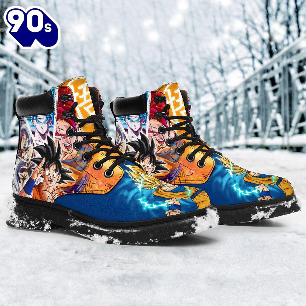 Goku Leather Boots Timbs Dragon Ball Custom Shoes Anime Fan Gift Goku Leather Boots Timbs Dragon Ball Custom Shoes Anime Fan Gift