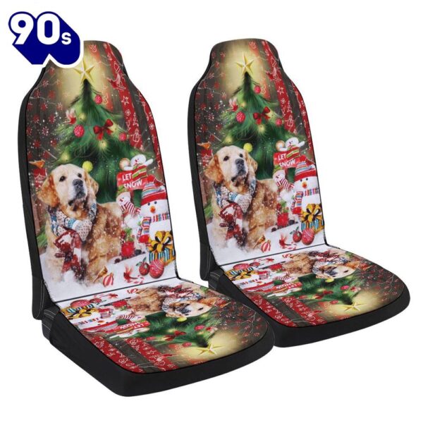 Golden Retriever Merry Christmas Seat Cover Cars  Gift For Christmas