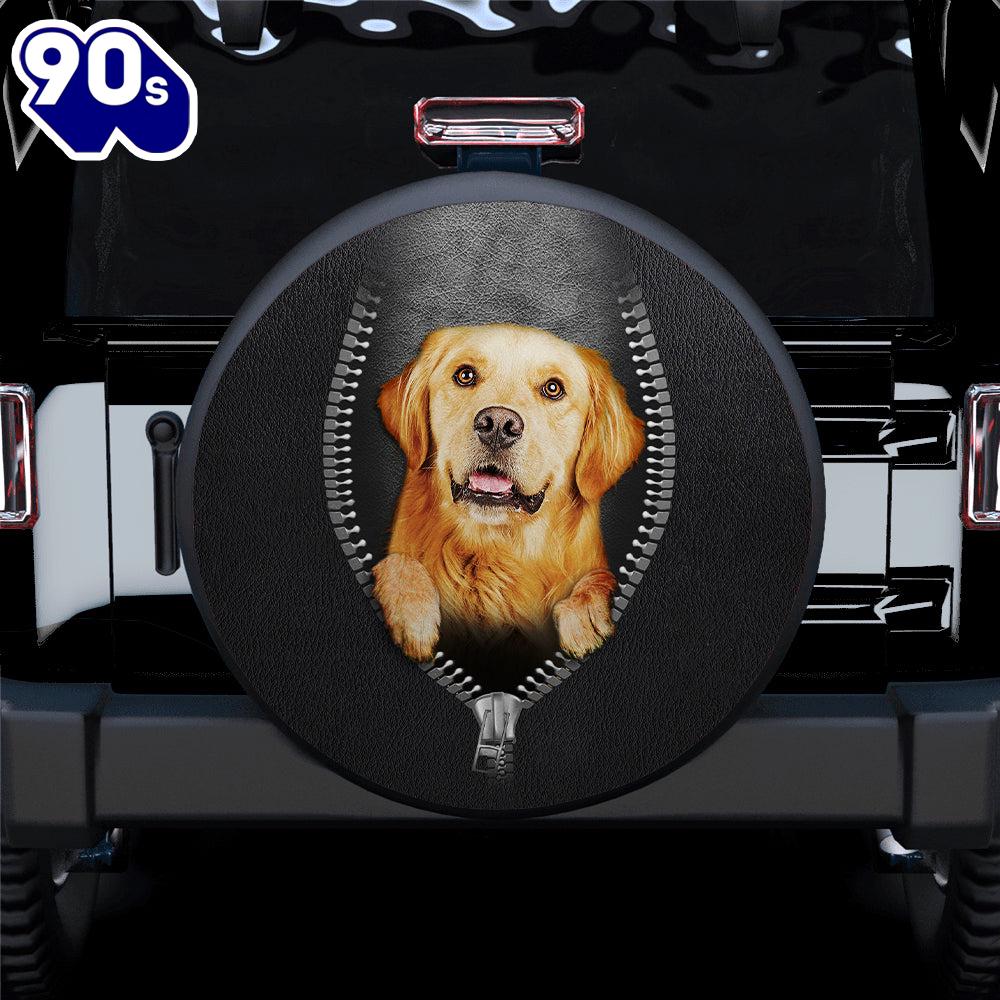 Golden Retriever Zipper Car Car Spare Tire Covers Gift For Campers Golden Retriever Zipper Car Car Spare Tire Covers Gift For Campers