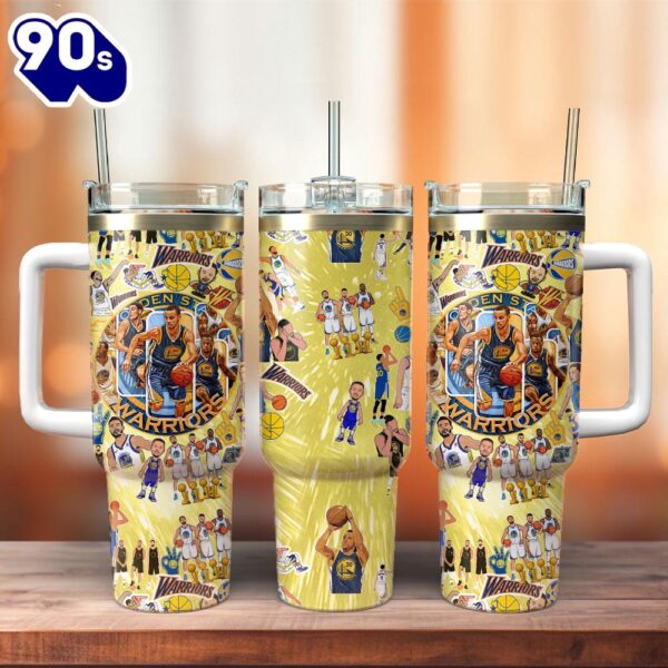 Golden State Warriors Basketball NBA Sport Custom Stanley Quencher 40oz Stainless Steel Tumbler