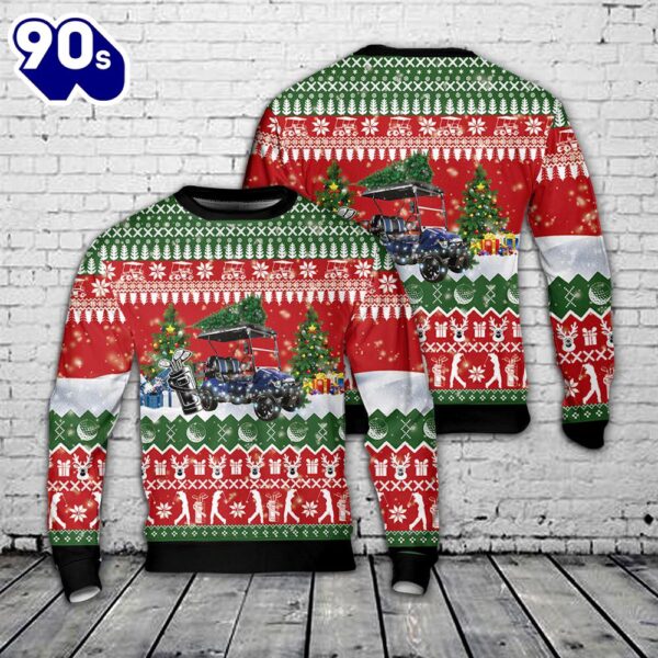 Golf Cart Christmas Aop Sweater