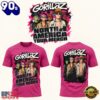 Gorillaz The North American Mountain Tour 2026 Limited Edition Pink T Shirt, Viral 3D Music Tee