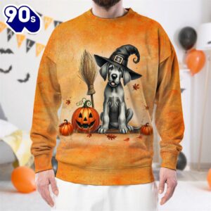 Great Dane Dog In Spooky…