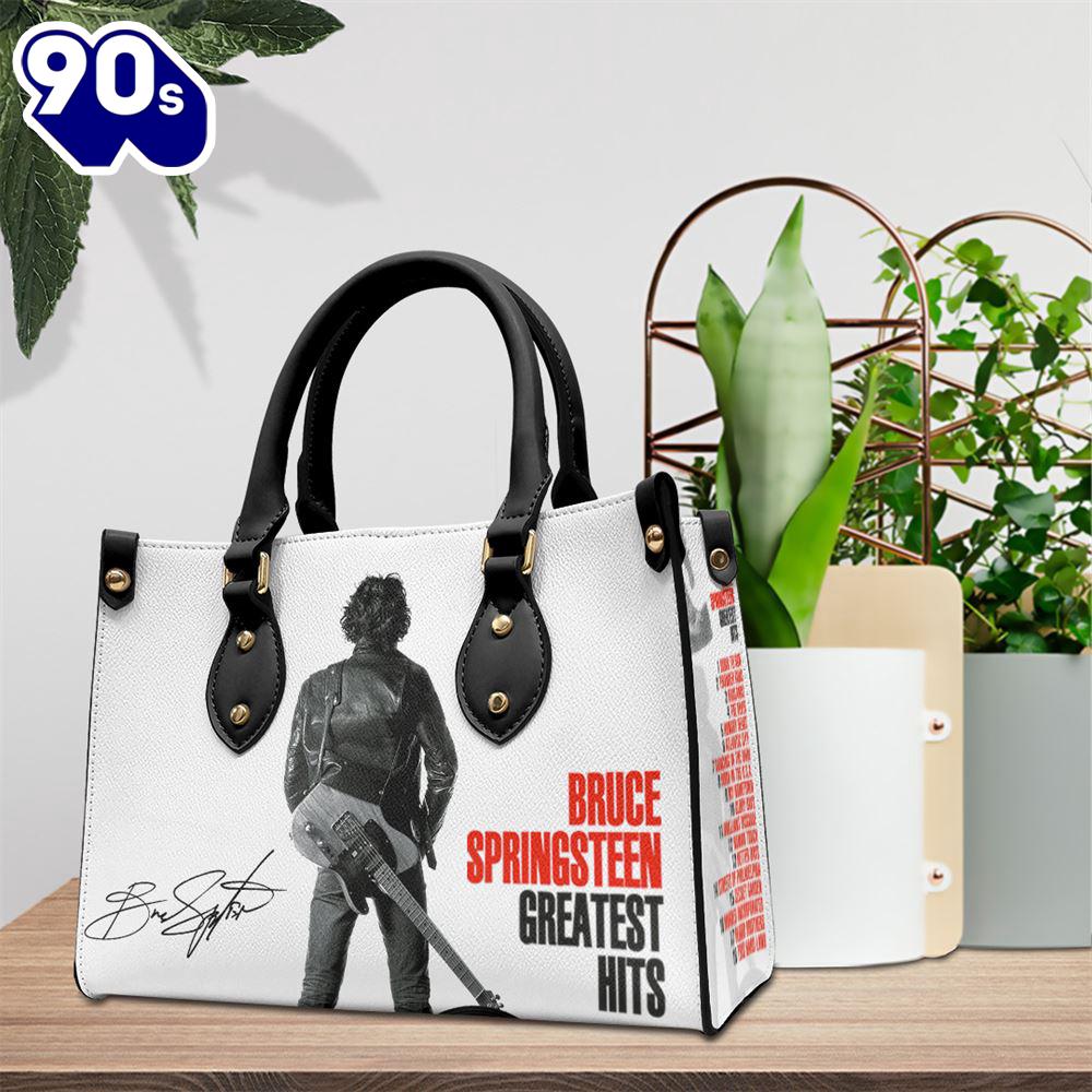 Greatest Hits Bruce Springsteen Album Leather Hand Bag Gift For Christmas Greatest Hits Bruce Springsteen Album Leather Hand Bag Gift For Christmas