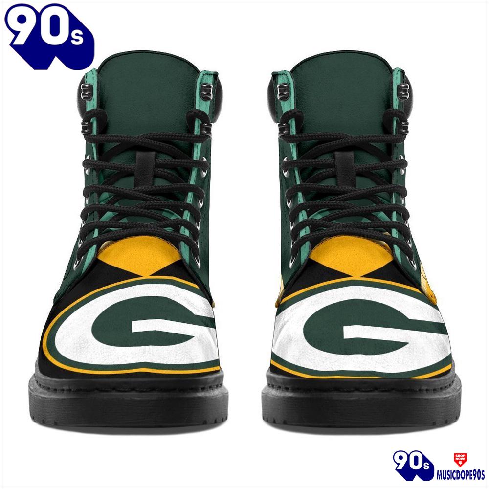 Green Bay Packers All Season Boots Casual Shoes Vegan Leather Custom Boot Shoes Green Bay Packers All Season Boots Casual Shoes Vegan Leather Custom Boot Shoes