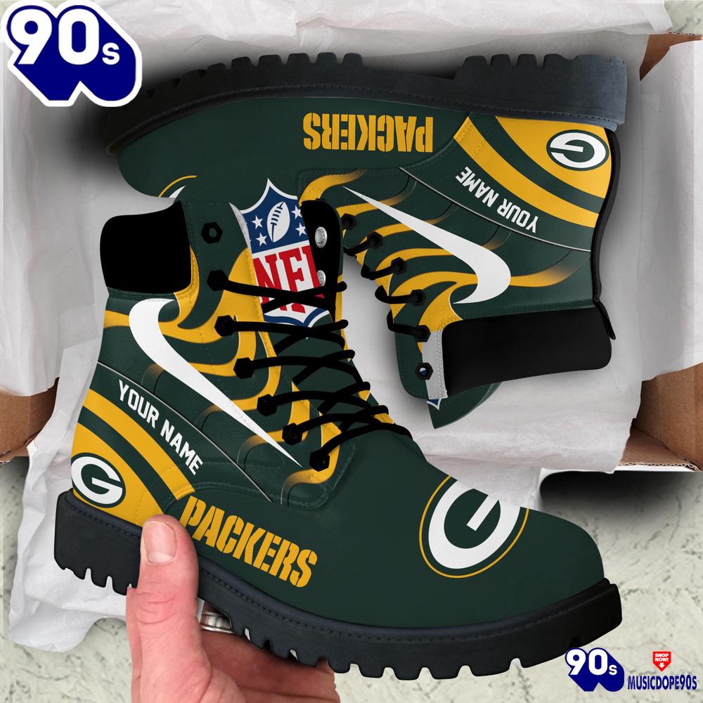 Green Bay Packers Custom Boots Shoes Idea Gift For Fan Green Bay Packers Custom Boots Shoes Idea Gift For Fan