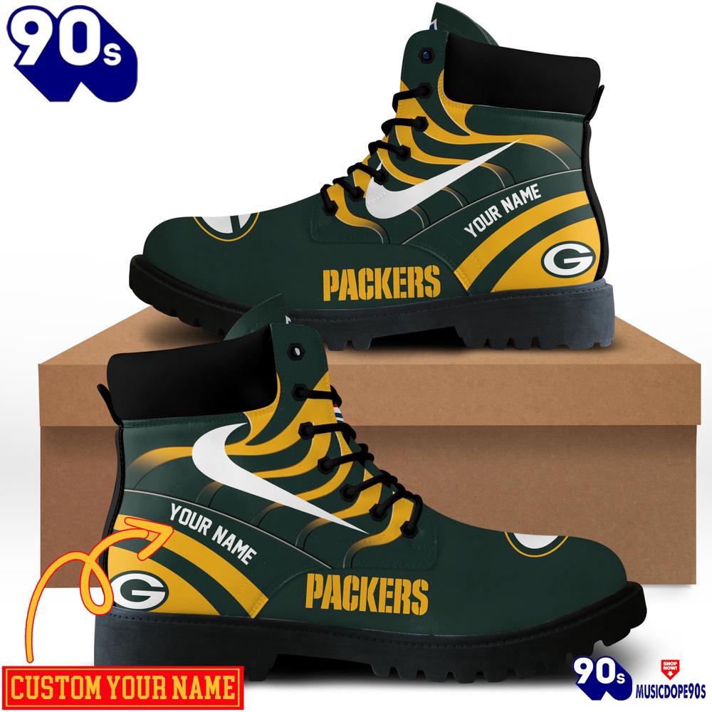 Green Bay Packers Custom Boots Shoes Idea Gift For Fan Green Bay Packers Custom Boots Shoes Idea Gift For Fan