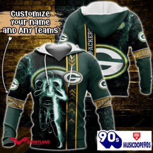 Green Bay Packers NFL Custom Name 3D Hoodie Teams Shirt For Fans