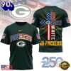 Green Bay Packers NFL God America 250 Years 2026 Unisex T-Shirt